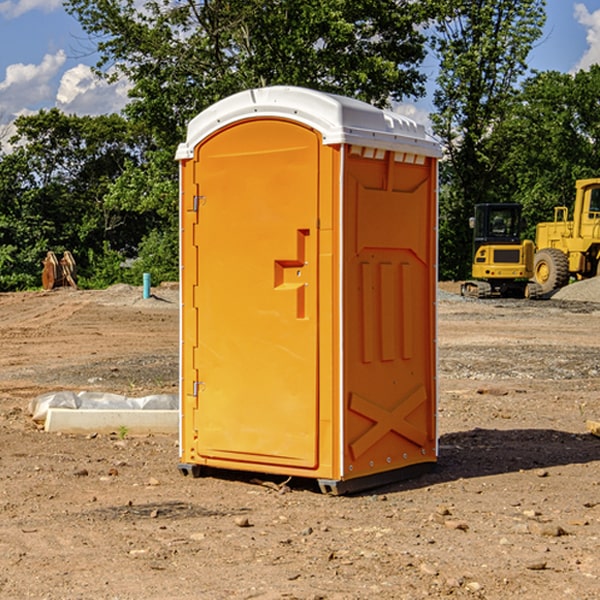 how often are the portable restrooms cleaned and serviced during a rental period in Liberty County Texas